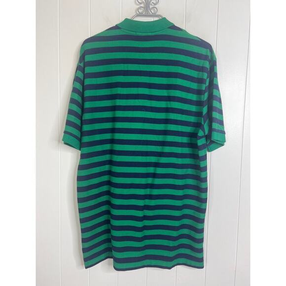 Men's Lauren Ralph Lauren NWT Navy and Green Striped Short Sleeve Polo SZ M - Picture 5 of 5